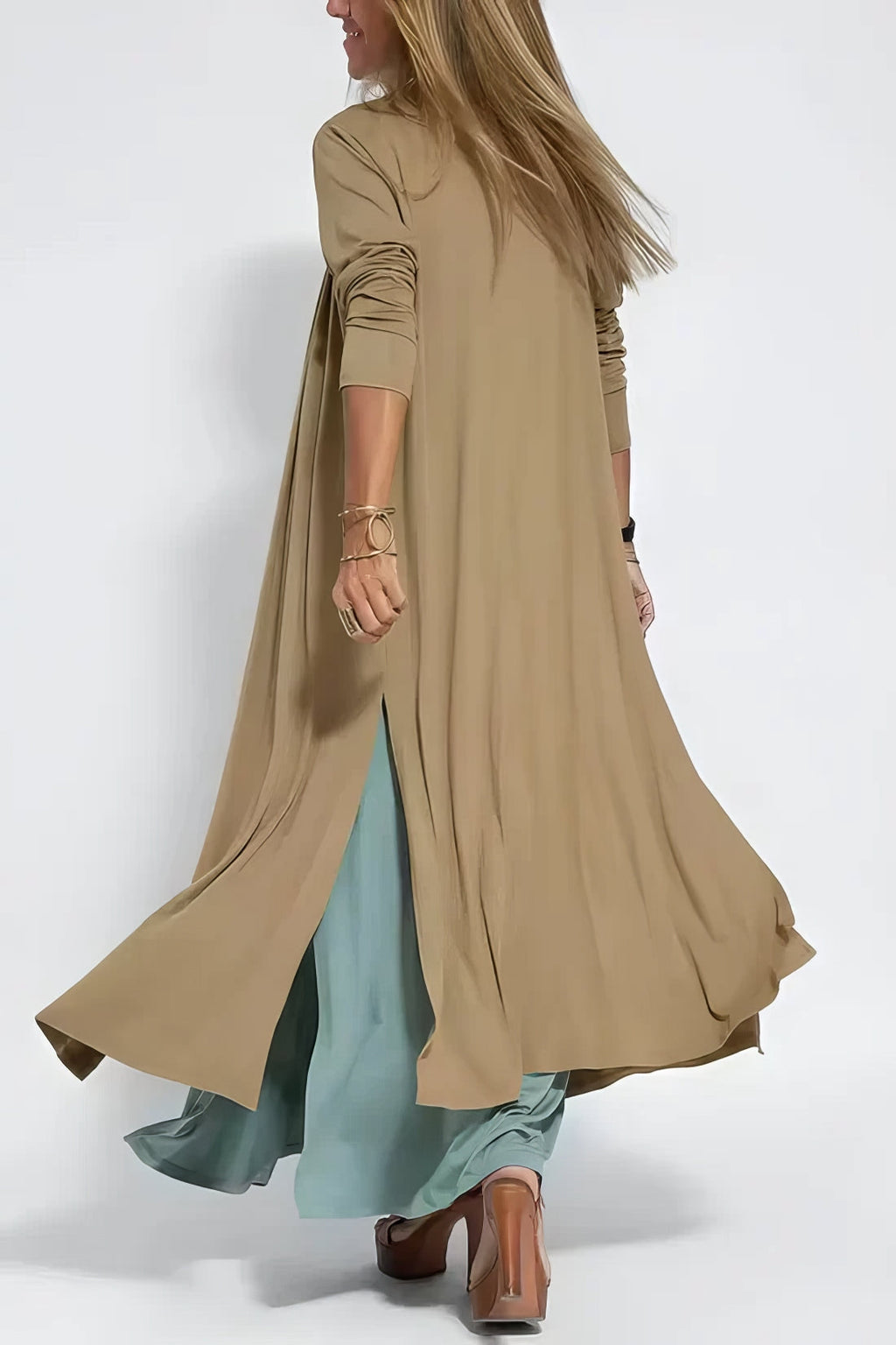 Long Dress Cardigan Set