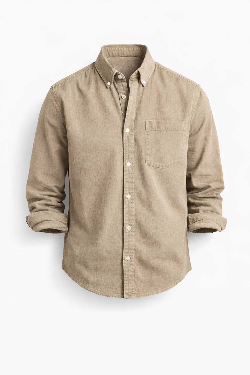 Mens Polyester Shirt Long Sleeve Five Color Seven Size