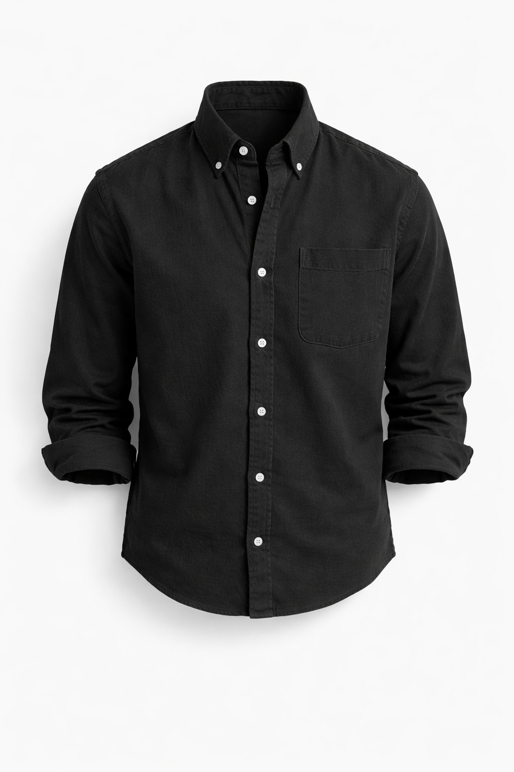 Mens Polyester Shirt Long Sleeve Five Color Seven Size